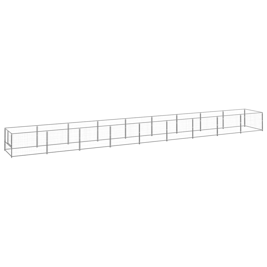 Berkfield Dog Kennel Silver 9 m�__ Steel