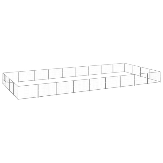 Berkfield Dog Kennel Silver 36 m�__ Steel