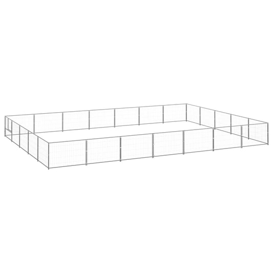 Berkfield Dog Kennel Silver 35 m�__ Steel