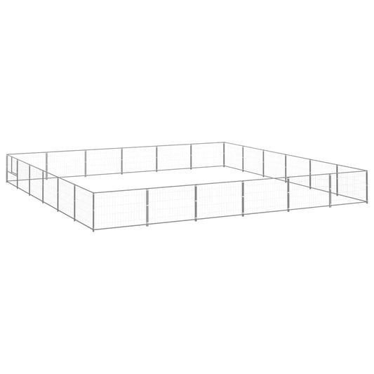 Berkfield Dog Kennel Silver 36 m�__ Steel