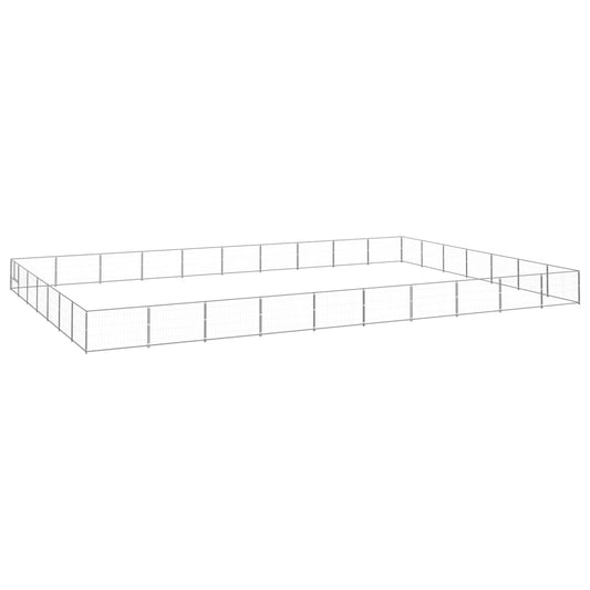 Berkfield Dog Kennel Silver 70 m�__ Steel