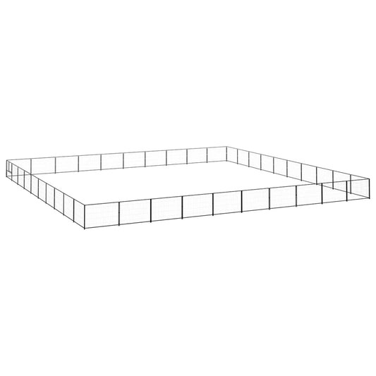 Berkfield Dog Kennel Black 100 m�__ Steel