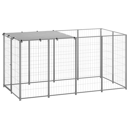 Berkfield Dog Kennel Silver 2.42 m�__ Steel