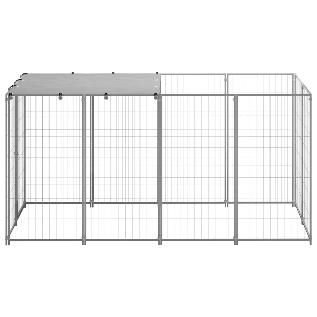 Berkfield Dog Kennel Silver 2.42 m�__ Steel