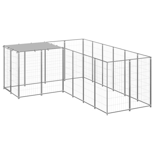 Berkfield Dog Kennel Silver 4.84 m�__ Steel