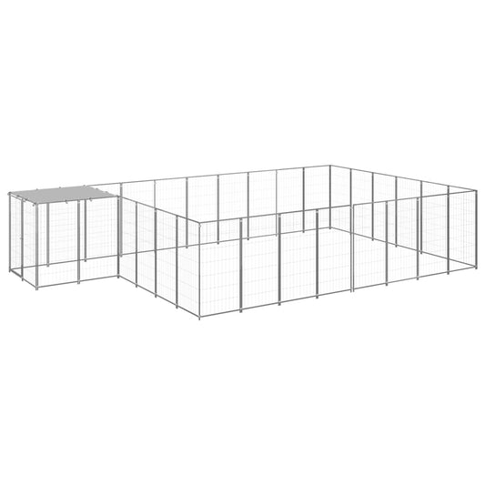 Berkfield Dog Kennel Silver 15.73 m�__ Steel