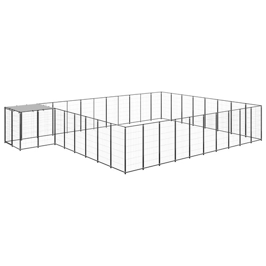 Berkfield Dog Kennel Black 25.41 m�__ Steel
