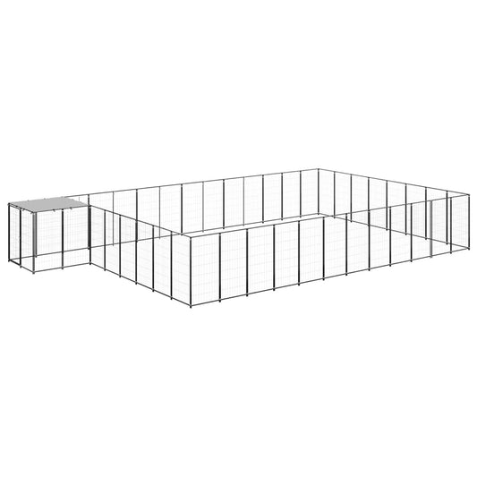 Berkfield Dog Kennel Black 30.25 må_ Steel