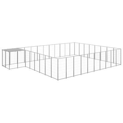Berkfield Dog Kennel Silver 25.41 m�__ Steel