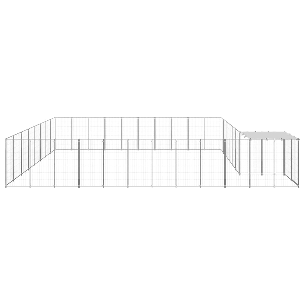 Berkfield Dog Kennel Silver 25.41 m�__ Steel