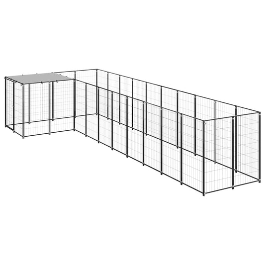 Berkfield Dog Kennel Black 7.26 m�__ Steel