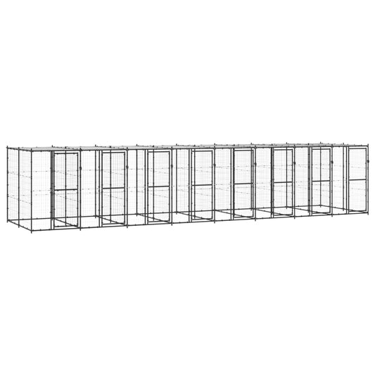 Berkfield Outdoor Dog Kennel Steel with Roof 19.36 m�__
