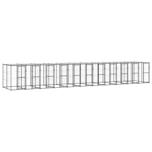 Berkfield Outdoor Dog Kennel Steel with Roof 26.62 m�__