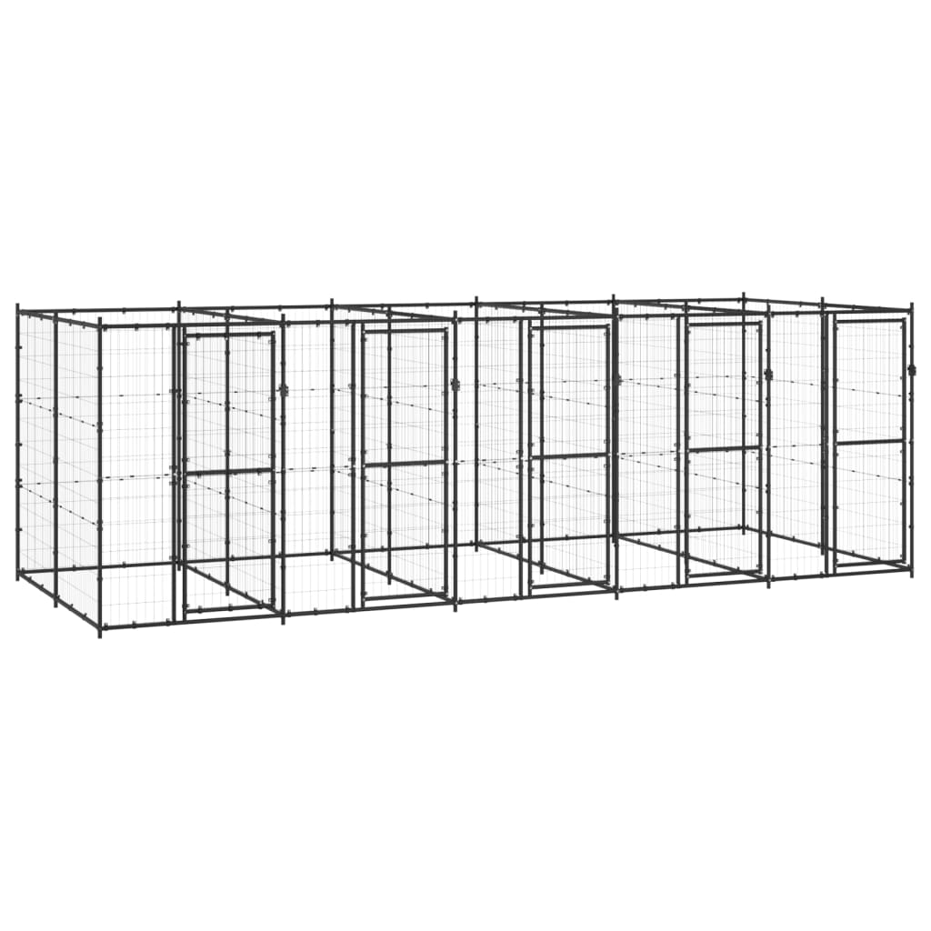 Berkfield Outdoor Dog Kennel Steel 12.1 m�__