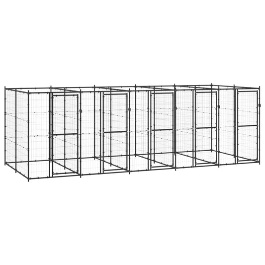 Berkfield Outdoor Dog Kennel Steel 12.1 m�__