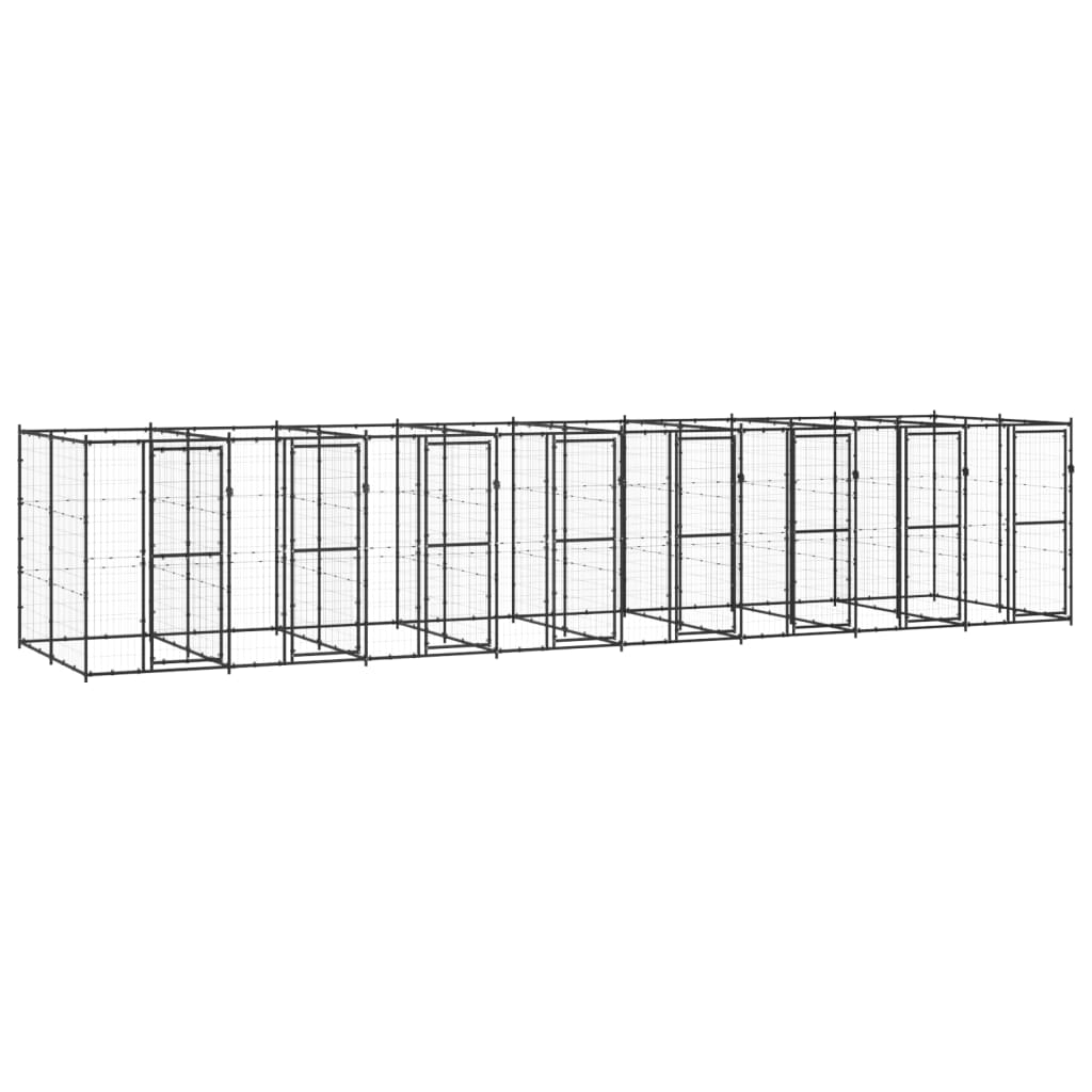 Berkfield Outdoor Dog Kennel Steel 19.36 m�__