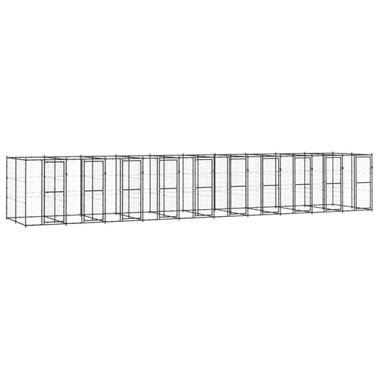 Berkfield Outdoor Dog Kennel Steel 24.2 m�__