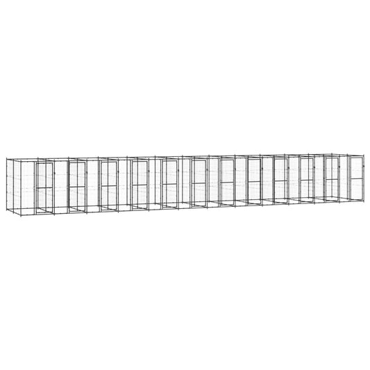 Berkfield Outdoor Dog Kennel Steel 29.04 må_