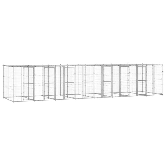 Berkfield Outdoor Dog Kennel Galvanised Steel with Roof 19.36 m�__