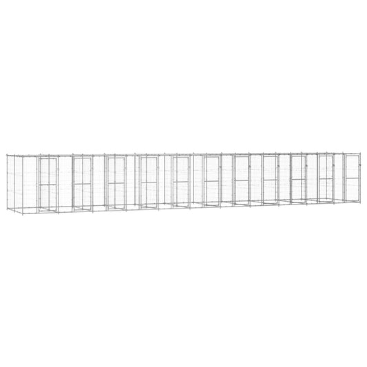 Berkfield Outdoor Dog Kennel Galvanised Steel with Roof 26.62 m�__