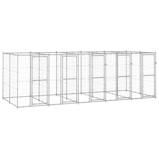 Berkfield Outdoor Dog Kennel Galvanised Steel 12.1 m�__