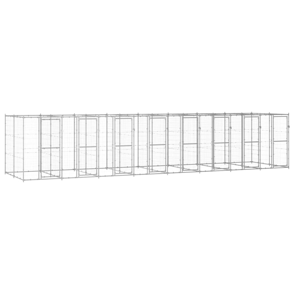 Berkfield Outdoor Dog Kennel Galvanised Steel 19.36 m�__