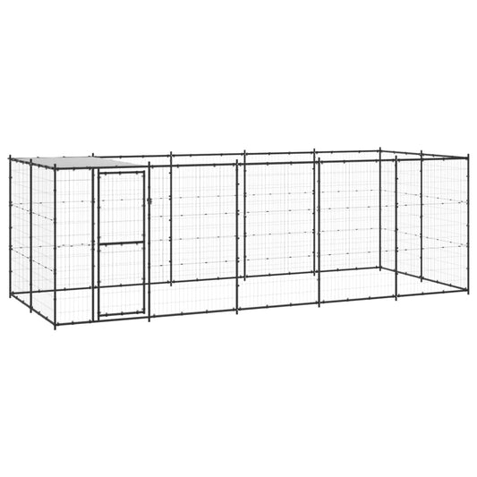 Berkfield Outdoor Dog Kennel Steel with Roof 12.1 m�__
