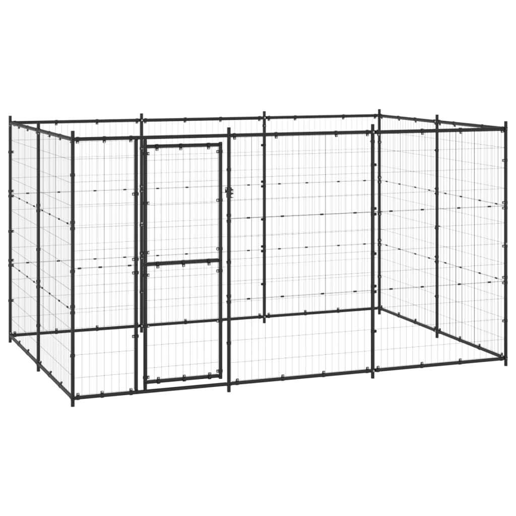 Berkfield Outdoor Dog Kennel Steel 7.26 må_
