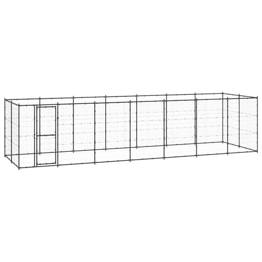 Berkfield Outdoor Dog Kennel Steel 16.94 m�__