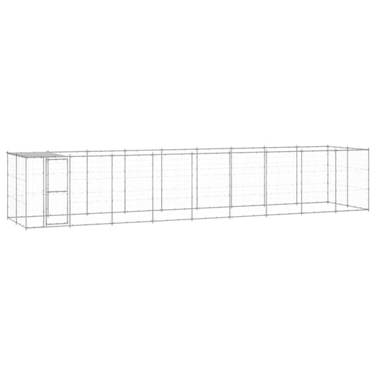 Berkfield Outdoor Dog Kennel Galvanised Steel with Roof 21.78 m�__