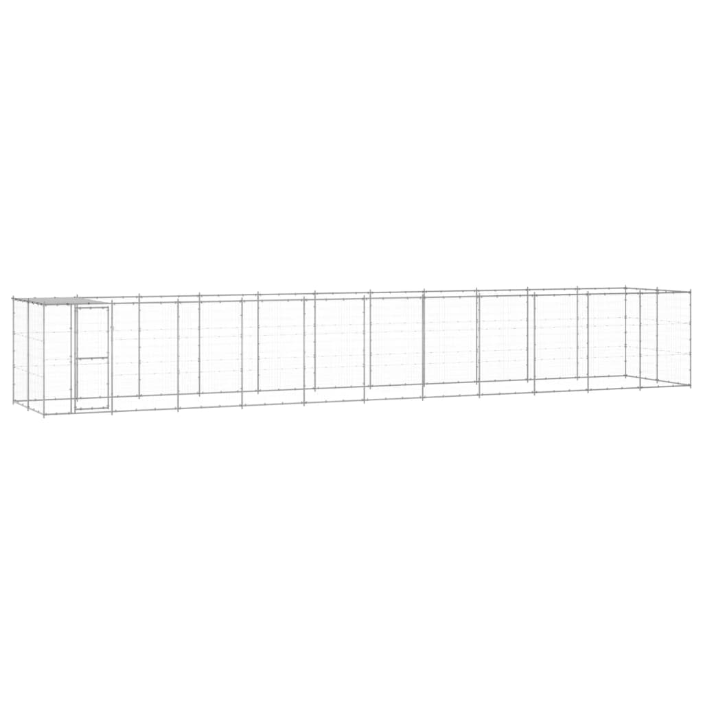 Berkfield Outdoor Dog Kennel Galvanised Steel with Roof 26.62 m�__