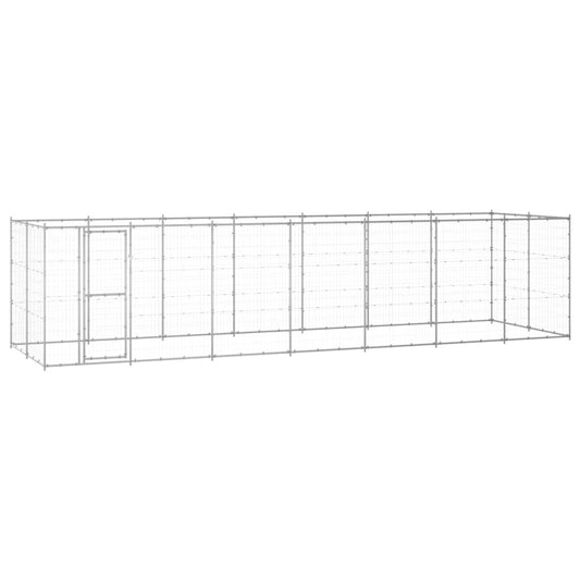 Berkfield Outdoor Dog Kennel Galvanised Steel 16.94 m�__