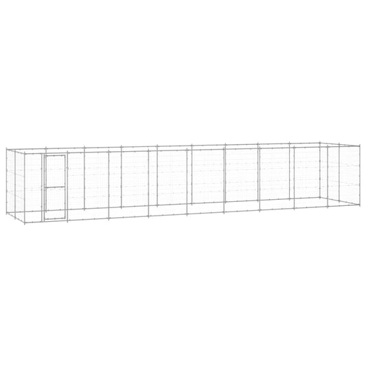 Berkfield Outdoor Dog Kennel Galvanised Steel 21.78 m�__