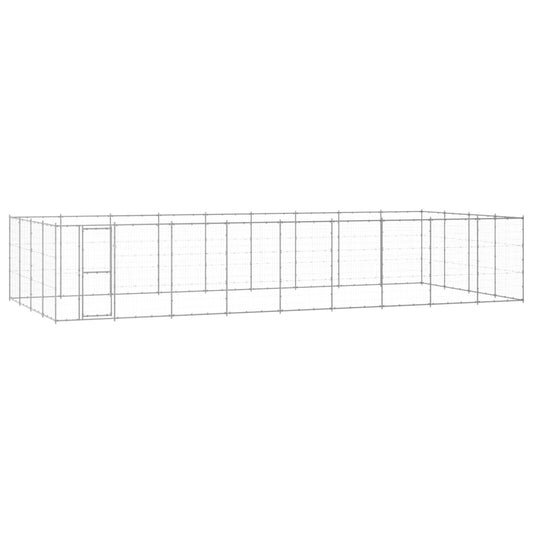 Berkfield Outdoor Dog Kennel Galvanised Steel 43.56 må_