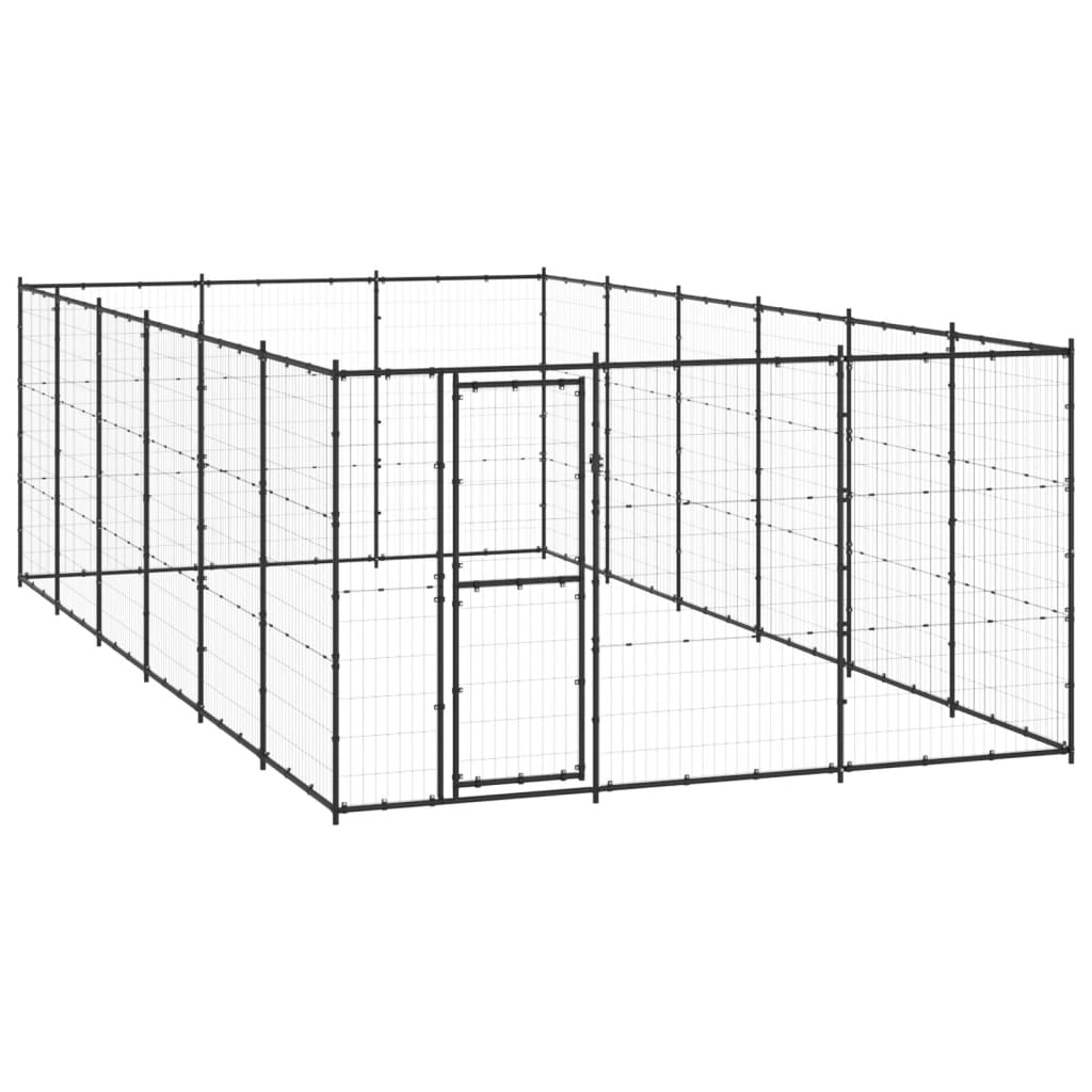 Berkfield Outdoor Dog Kennel Steel 21.78 m�__
