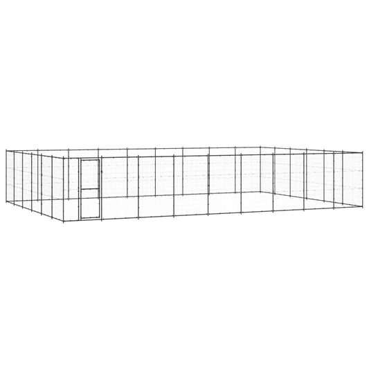 Berkfield Outdoor Dog Kennel Steel 65.34 m�__
