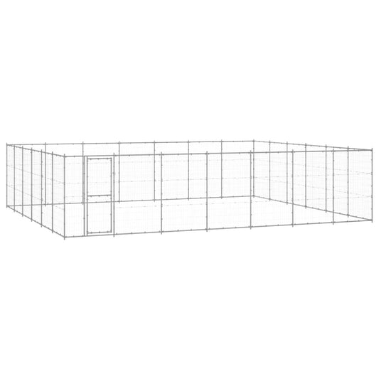 Berkfield Outdoor Dog Kennel Galvanised Steel 50.82 m�__