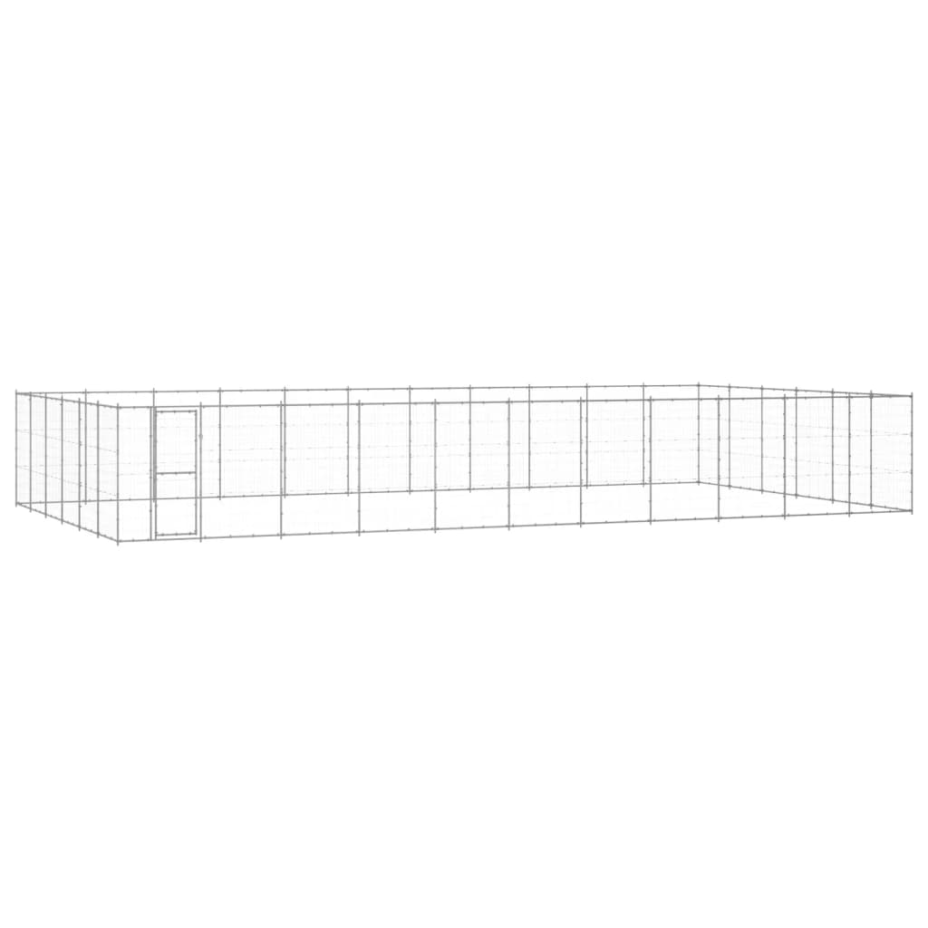 Berkfield Outdoor Dog Kennel Galvanised Steel 79.86 m�__