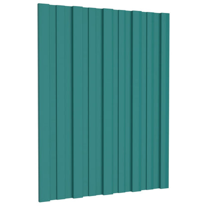 Berkfield Roof Panels 36 pcs Galvanised Steel Green 60x45 cm