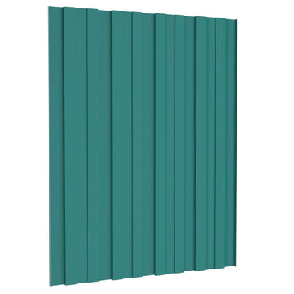 Berkfield Roof Panels 36 pcs Galvanised Steel Green 60x45 cm