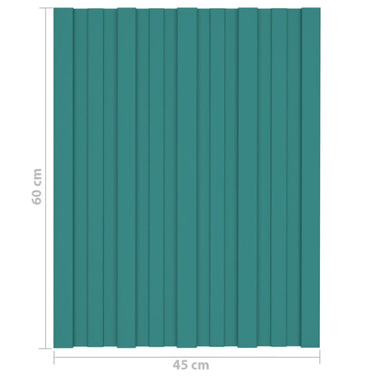 Berkfield Roof Panels 36 pcs Galvanised Steel Green 60x45 cm