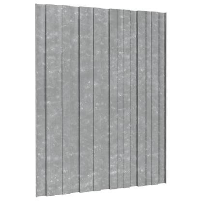 Berkfield Roof Panels 12 pcs Galvanised Steel Silver 60x45 cm