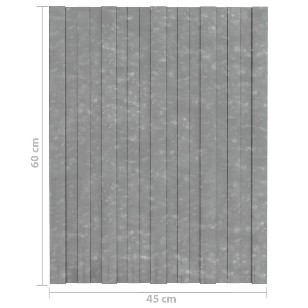 Berkfield Roof Panels 12 pcs Galvanised Steel Silver 60x45 cm