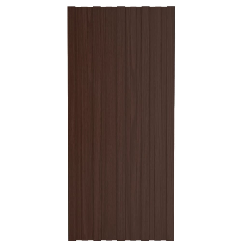 Berkfield Roof Panels 36 pcs Galvanised Steel Brown 100x45 cm