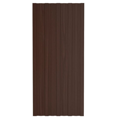 Berkfield Roof Panels 36 pcs Galvanised Steel Brown 100x45 cm