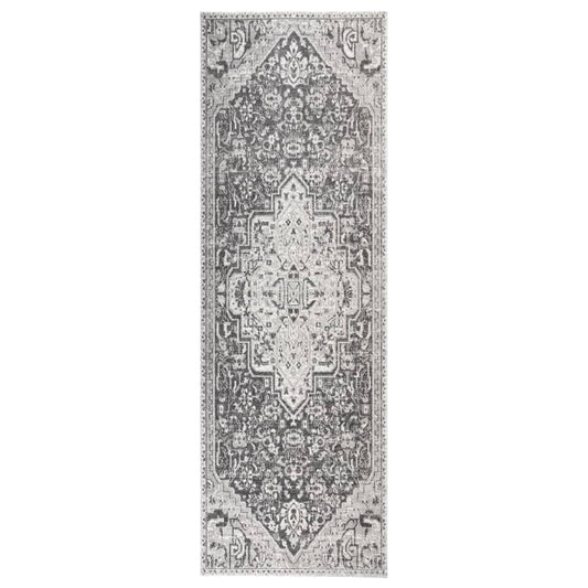 Berkfield Outdoor Rug Flatweave 80x250 cm Light Grey