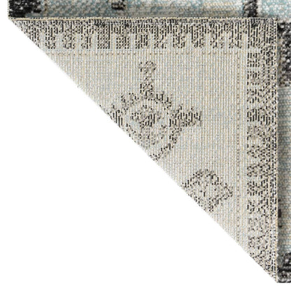 Berkfield Outdoor Rug Flatweave 100x200 cm Green and Grey