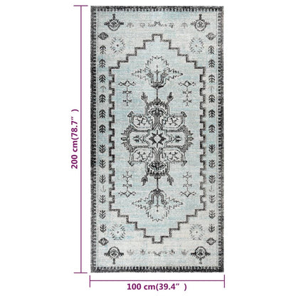 Berkfield Outdoor Rug Flatweave 100x200 cm Green and Grey