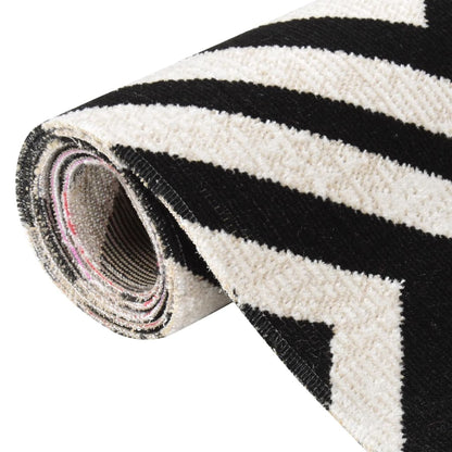 Berkfield Outdoor Rug Flatweave 80x250 cm Black and Beige