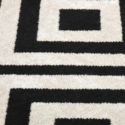 Berkfield Outdoor Rug Flatweave 80x250 cm Black and Beige